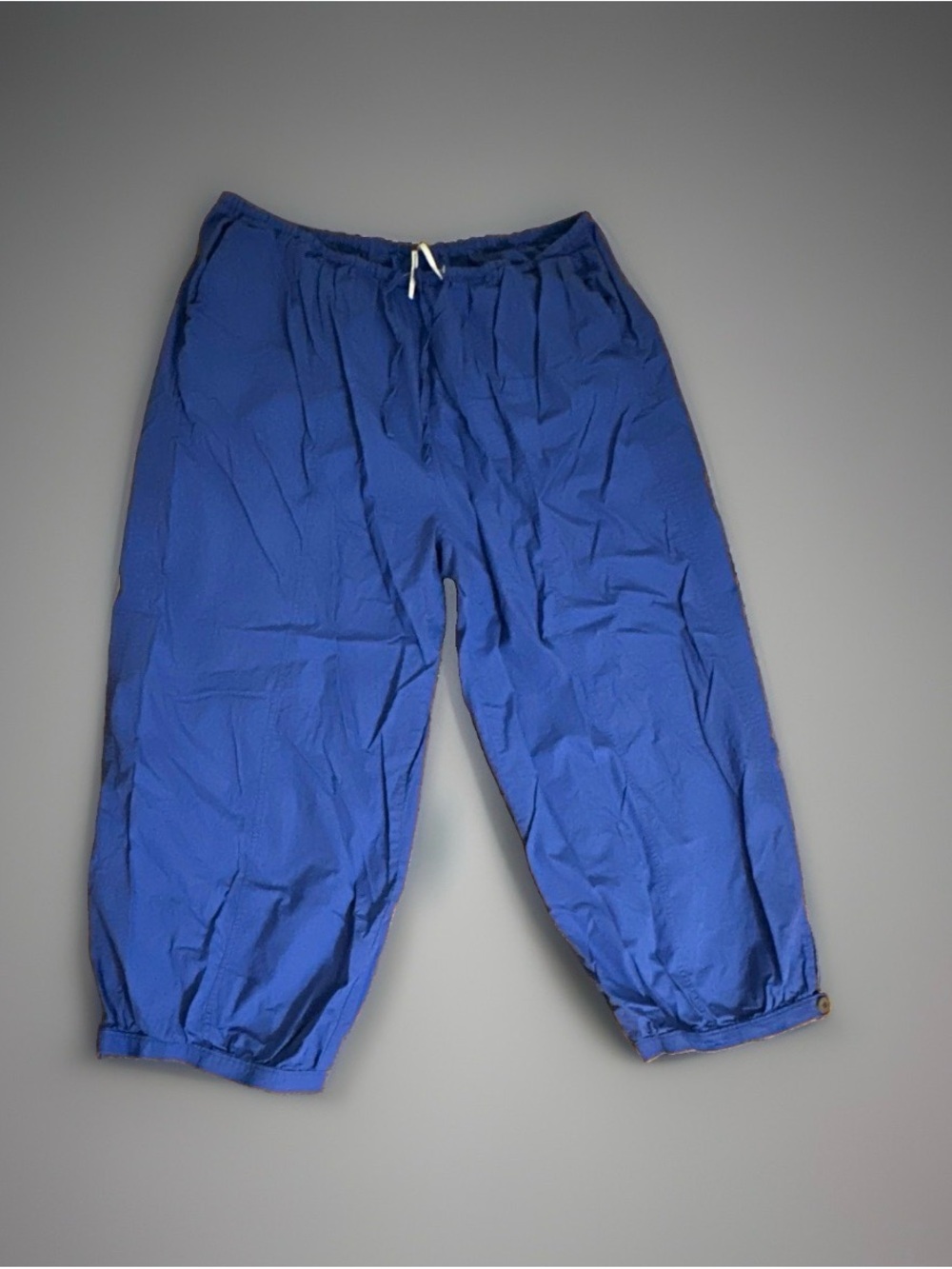 Anthropologie Lightweight Royal Blue Drawstring Waist Joggers Sz XL